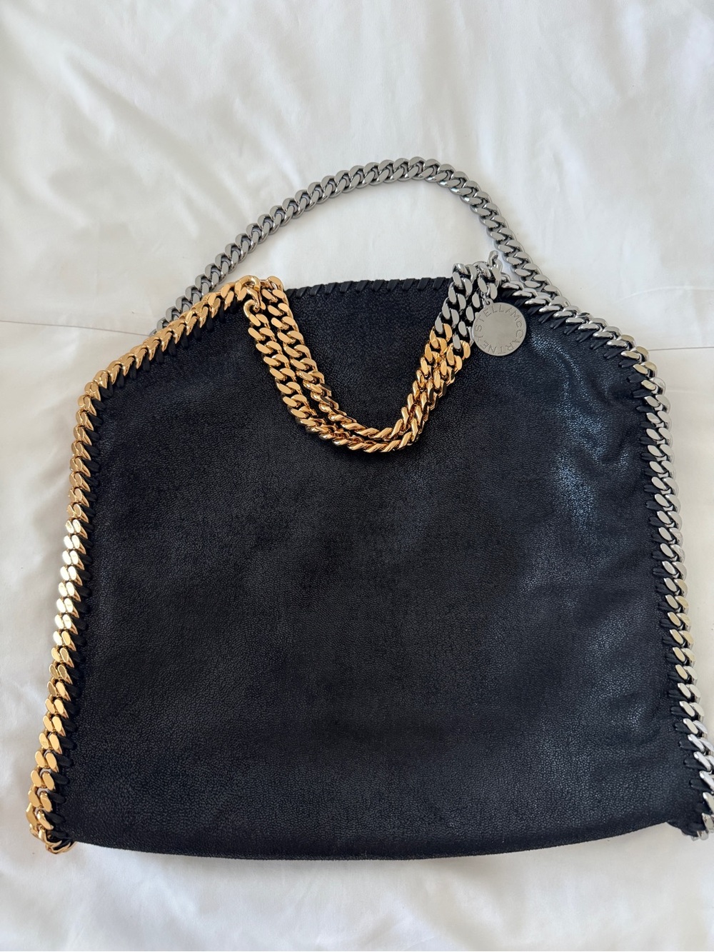Stella McCartney Black Shoulder Bag with Gold & Silver Chains OP $1595 - Picture 6 of 16